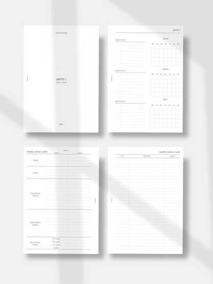 Finances Planner Inserts