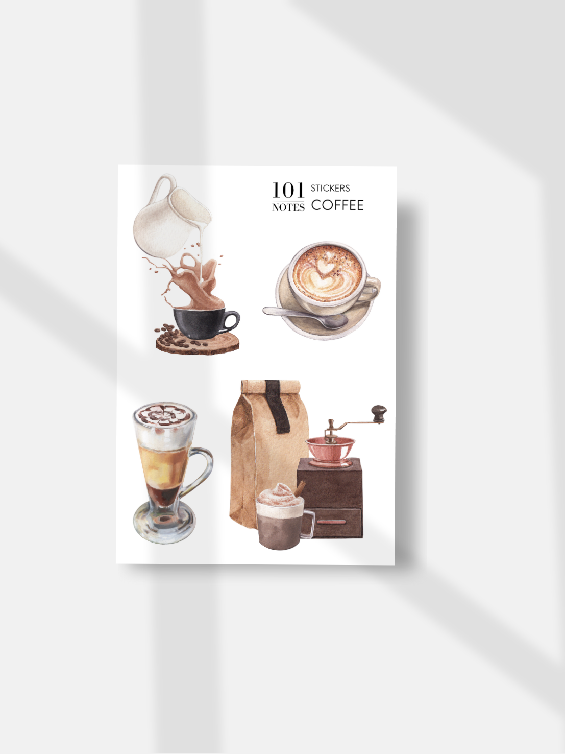 Art Sticker Sheet - Coffee