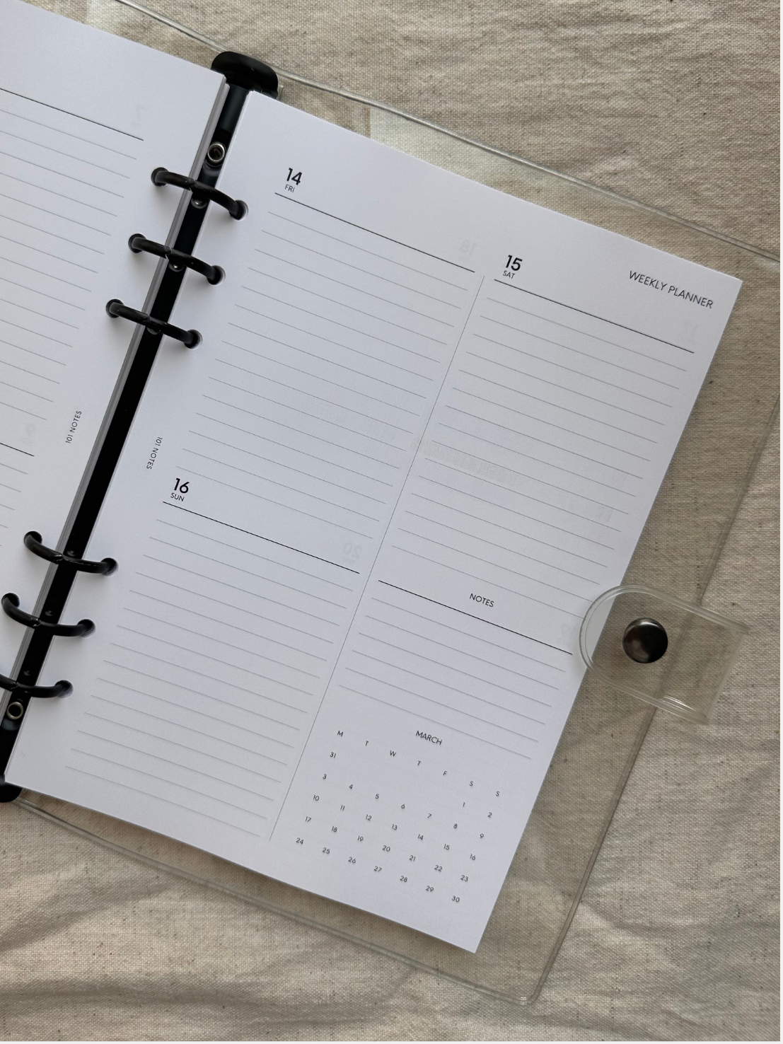 2025 Dated Weekly Planner Inserts - Vertical