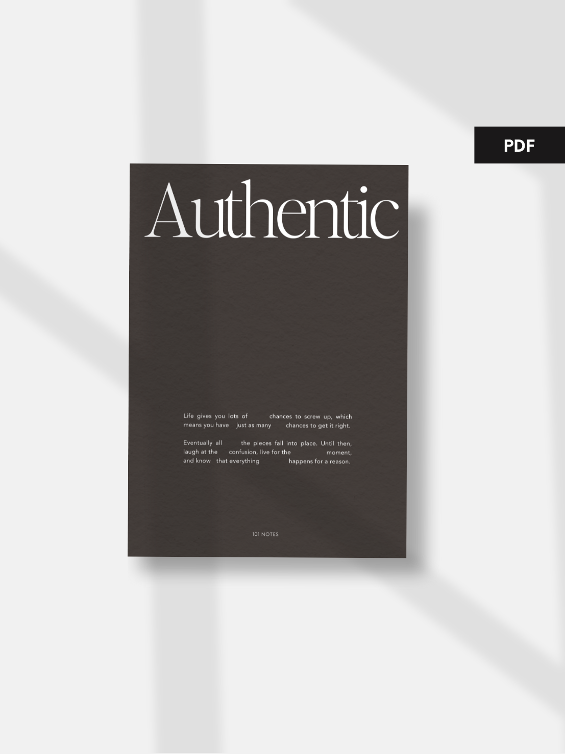 PRINTABLE DASHBOARD | AUTHENTIC