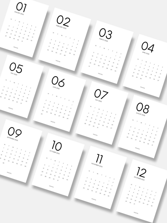 2025 Calendar Journaling Cards